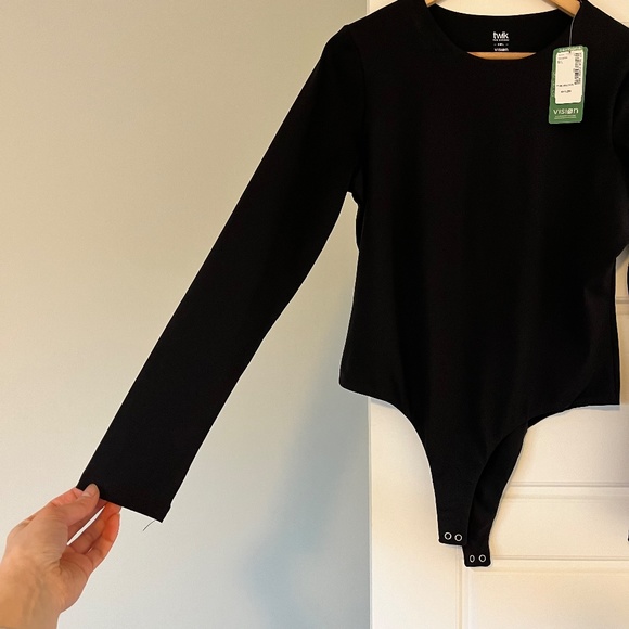 NWT Simons "Twik" Crew Neck Nylon Bodysuit - Picture 4 of 7